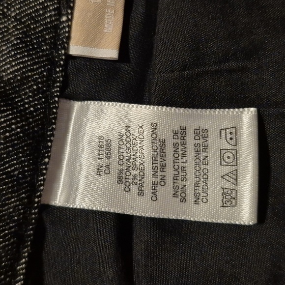 Michael Kors women's size 12 black heather raw edge jeans have stretch, VGUC - Picture 7 of 8